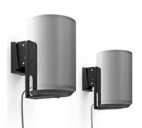 PUTORSEN Soporte de pared para altavoces Sonos Era 100, giratorio/inclinable/gestión de cables, soporte de pared para un mejor disfrute de audio, soporta hasta 3 kg (2 soportes, negro)