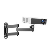 PUTORSEN Soporte de Pared para Proyector Universal, Multiposición 360° y Ajuste Inclinación, Brazo Metálico Plegable con Adaptadores 1/4" M4 M6 para Cine en Casa, Oficina y Gaming