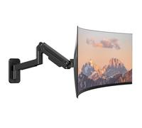 PUTORSEN Soporte Monitor Pared de 17 a 49 Pulgadas hasta 20 kg, Brazo Monitor Pared con Resorte de Gas Completamente Ajustable, Inclinación y Giro, Altura Ajustable, VESA 75/100 mm