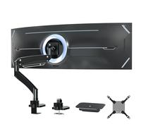 PUTORSEN Soporte para Monitor para Pantallas Planas y Curvas de 22-57 Pulgadas, Brazo para Monitor Peso Máximo 27 kg / 59,4 lbs, con Placa de Refuerzo, VESA Puede alcanzar los 200x200