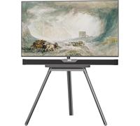 PUTORSEN Trípode de Caballete para TV Universal de 45 a 65 Pulgadas, Giratorio y Ajustable en Altura con Base de Acero de trípode sólido, soporta hasta 88 Libras, VESA máximo 400 x 400 mm (Gris)