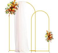 Putros Juego de 2 Soportes de Arco de Metal para telón de Fondo de Arco de Boda, Marco Cuadrado arqueado para Fiesta de cumpleaños, graduación, Ceremonia, decoración