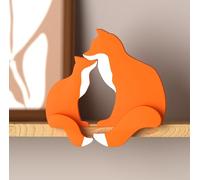 PUTSKA Woodland Nursery Decor - Animal de madera para decoración de guardería de bebé, decoración de bosque para habitación, estante, dormitorio (zorro)