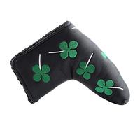 Putter Cover Clover Golf Headcover Blade Cover, PU Accesorio de Cuatro Hojas para Actividad (Negro)