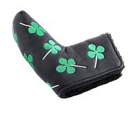 Putter Cover Clover Golf Headcover Blade Cover, PU Accesorio de Cuatro Hojas para Actividad (Negro)