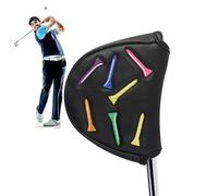 Putter Cover, PU Leather Magnetic Mallet Headcover with Embroidery, Stylish Golf Club Protector for Men Women, Durable Portable Golf Accessories Athletes, Tournament Play, Golfers