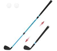 Putter de golf, juego de putters de golf ajustable, eje de aleación de aluminio, mini putter unisex con 2 bolas, se puede utilizar tanto por la mano izquierda como la derecha para niños, adolescentes