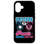 Putters or Pearls Grandma Loves You Baby revela el género del golf Carcasa para iPhone 16