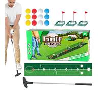 Putting Mat, Golf Game Set, Golf Training Aid, Practice Equipment with Clubs Holes Balls, Fun Sports Toy for Indoor Outdoor Backyard and Children Skill Development, 681 g