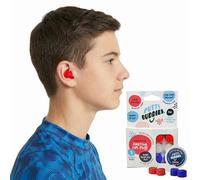 Putty Buddies Tapones flotantes de oídos para para nadar y bañarse (inventados por un médico y bloque de agua) (3 pares) Un tamaño Azul, blanco y Rojo