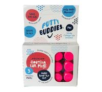 Putty Buddies - Tapones flotantes de silicona para los oídos, paquete de 3 pares, color rosa