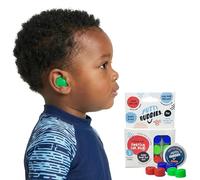 Putty Buddies Tapones flotantes de silicona suave, azul, rojo y verde, paquete de 3 pares