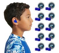 Putty Buddies Tapones flotantes para nadar y bañarse (inventado por un médico) mantienen el agua fuera (10 pares) Azul