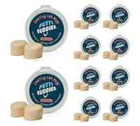 Putty Buddies Tapones flotantes para nadar y bañarse (inventado por un médico) mantienen el agua fuera (10 pares) Bronceado