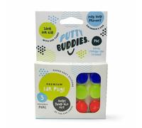 Putty Buddies Tapones para los oídos de natación Originales (3 Pares) Rojo y Azul