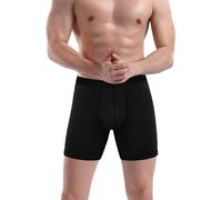 PUTUO Calzoncillo Bóxer de Bambú para Hombre: Ropa Interior Largos Transpirable Anti-Rozaduras y Sin Etiquetas Oficina, Ejercicio y Uso Diario Tallas S-4XL Pack 1