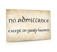 Putuo Decor Letrero de metal con texto en inglés "No Admittance Except On Party Business", divertido letrero de advertencia, decoración vintage de habitación, letrero de pared para puerta para