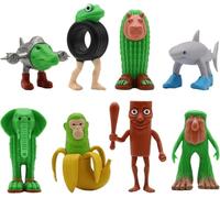 PUTUODA Tung Sahur Figure | Italian Brain Red Figures Set of 8, 3D Printed Tralalero Tralala Figure, BRR BRR Patapim, Lirili Larila Animal Model Collectible