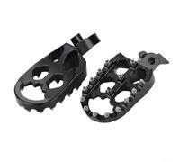 Puupaa Alloy 6061 - Estriberas antideslizantes para bicicleta eléctrica todoterreno Tuttio Soleil 01, soporte de bicicleta de acero negro con clavos de agarre, 120 x 57 mm, 1 par (negro)