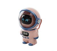 Puupaa Altavoz robot inteligente AI con BT 5.1 EDR y radio FM, salida de audio de 6 W, batería de 1800 mAh, asistente de voz interactivo, blanco (rosa)