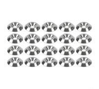 Puupaa Arandelas avellanadas M6 x 19 x 4,5 mm, arandelas cónicas de aleación de aluminio para tornillos avellanados M6, plateados, 20 unidades