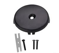 Puupaa Cubierta de desbordamiento de bañera, placa de drenaje de bañera, pieza de repuesto, kit de reparación de desbordamiento, accesorios de bañera, protección contra desbordamiento de agua (negro)