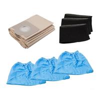 Puupaa Filtros de espuma Bolsas de polvo Cubierta de tela para aspiradoras húmedas y secas Einhell Tc y Vc1820, 1820 Sa, 1815 Juego de filtros de bolsa de polvo Kit de accesorios para aspiradora