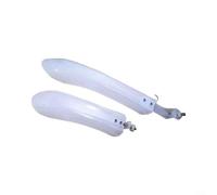 Puupaa Guardabarros luminosos ajustables para bicicleta, delantero y trasero de plástico, para guardabarros de 26 a 27,5 MTB, protección de visibilidad nocturna (montaje en marco)