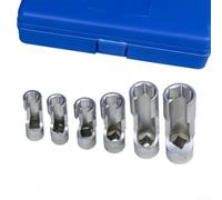 Puupaa Juego de 6 llaves de extremo abierto de ranura 10 11 12 14 17 19 mm para reparación de automóviles, kit de herramientas de llave de acero con agarre seguro para tuberías de aceite y accesorios