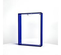 Puupaa Marco de fotos magnético acrílico, 15 x 20 cm, transparente, flotante, de doble cara, vertical, u horizontal, para el hogar, oficina, bodas (azul)