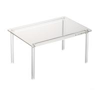 Puupaa Organizador de gabinete de acrílico transparente para almacenamiento de cocina, estante apilable para especias con puntos antideslizantes, estantes escalonados de 4 mm de grosor para despensa