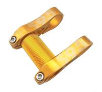 Puupaa Para 412 y para P8 plegable manillar de bicicleta vástago doble elevador ajustable CNC aleación de aluminio vástago para 25 4 mm manillar plegable ligero (dorado)