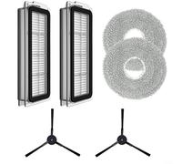 Puupaa Piezas de repuesto para Cecotec para Conga para robot aspirador X50, accesorios 2 paños de fregona, 2 filtros HEPA, 2 cepillos laterales