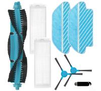 Puupaa Piezas de repuesto para Cecotec para robot aspirador Conga 3290, 3390, 3490, 3590, 3690, 3790, 3890, accesorios, 1 cepillo principal, 2 cepillos laterales, 2 paños de fregona, 2 filtros, 1