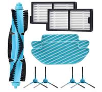 Puupaa Piezas de repuesto para robot aspirador Conga 5090, 5490, 5690, accesorios, 1 cepillo principal, 4 cepillos laterales, 2 filtros, 2 paños de fregona