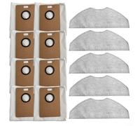 Puupaa Piezas de repuesto para robot aspirador Tapo RVA301 RVA202 RV30 MAX Plus RV20 MAX Plus, accesorios 5 paños de fregona, 8 bolsas de polvo