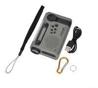 Puupaa Radio Portátil Multifunción AM FM SW con Cargador Solar y Manivela, Batería 2000mAh, Linterna LED, Alarma SOS, Cargador de Teléfono para Emergencias y Actividades al Aire Libre(Green)