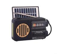 Puupaa Radio Solar Portátil Multifunción con Altavoz Bt, Linterna y Reproductor MP3 - Receptor FM/AM/SW, Ranura TF, Puerto USB, Batería Recargable,energía Solar