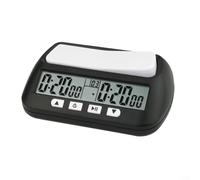 Puupaa Reloj digital de ajedrez temporizador portátil con carcasa de ABS, pantalla grande, modos de retardo para juegos de mesa de competición de torneos (A)