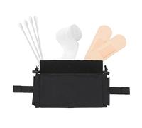 Puwaiio Riñonera, bolsa de supervivencia, transportador portátil para traumatismos para camping, viajes, coche, oficina, caza, al aire libre, hogar, senderismo, interior, Black, Refer to description