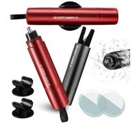 PUWOWYE 2 en 1 Martillo de Emergencia Coche, 2 Piezas Rompe Cristales y Cinturones, Martillo Rompe Cristales Coche para Herramienta de Rescate de Emergencia Esencial para Coches y Autobuses