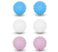 PUWOWYE 6 bolas de secador, bolas de secador, bolas de secador, bolas de secado de ropa para lavar a máquina, bolas de secado para la limpieza de la ropa del hogar