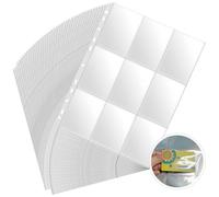 PUWOWYE Fundas Cartas Doble Cara, 40 Páginas Con 720 Bolsillos, Transparentes 11 Agujeros, Archivador Para Juegos De Mesa, Baloncesto, Fútbol Tarjetas