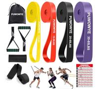 PUWOWYE Gomas Elasticas Musculacion, 4 Niveles Diferentes de Bandas Elasticas Musculacion Cintas Elasticas Musculacion para Fitness/Yoga/Entrenamiento de Fuerza para Hombres Mujeres