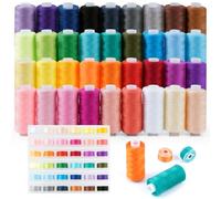 PUWOWYE Hilos de Coser para Maquina, 36 colores 400 yardas hilo para maquina de coser por carrete y 36 carretes de hilo de bobina de calidad overlock para overlock