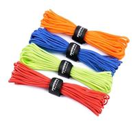 PUWOWYE Paracord 4mm, 4 Piezas 33ft Type III Cuerda Paracord 7 Core Strands, 100% Cuerda Nylon con una Capacidad de Carga de hasta 250 kg, Ideal para Acampar al Aire Libre y la Supervivencia,132 ft