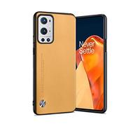 Puxssul Funda para OnePlus 9 Pro 5G (2021), funda de cuero artificial de TPU suave, funda de cuero de protección de cámara ultraligera extremadamente ligera para OnePlus 9 Pro 5G (amarillo)