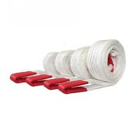 PUYEN Eslinga de elevación desgaste trenzado 4 capas, grúa, correa plana Industrial, rodamiento cuerda remolque, peso 1-2T(1 Ton Length 2m)