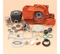PUYEN Kit de cigüeñal pistón cilindro cárter carcasa motor, compatible con H/u/s/q/v/a/r/n/a 372 365 362 371, motosierra 50MM diámetro