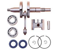 PUYEN Sello de aceite del cojinete cigüeñal y Kit anillo pistón 37mm, compatible con S/T/I/H/L MS170 MS 170 017, piezas Motor motosierra